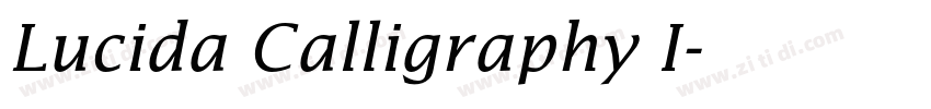 Lucida Calligraphy I字体转换